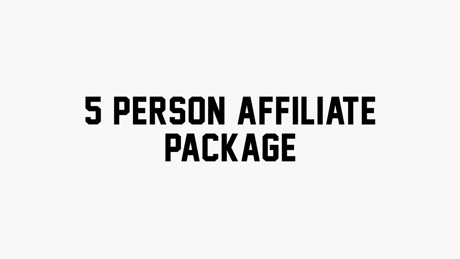 5 Person Affiliate Package CrossFit Equipment Rogue Fitness